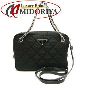 Prada Shoulder Bag Nero Black Nylon Leather